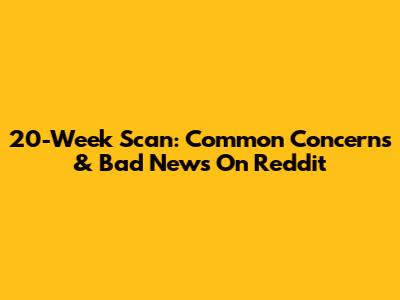 20-Week Scan: Common Concerns & Bad News On Reddit