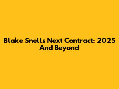 Blake Snell's Next Contract: 2025 And Beyond