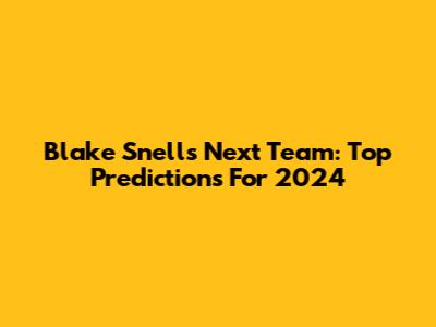 Blake Snell's Next Team: Top Predictions For 2024