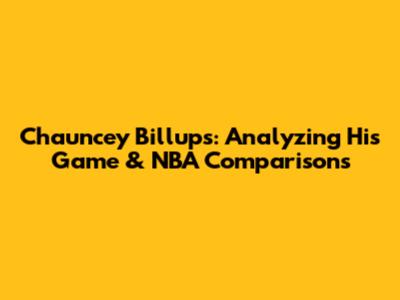 Chauncey Billups: Analyzing His Game & NBA Comparisons