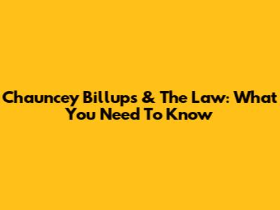 Chauncey Billups & The Law: What You Need To Know