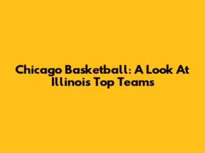 Chicago Basketball: A Look At Illinois' Top Teams