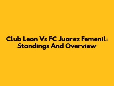 Club Leon Vs FC Juarez Femenil: Standings And Overview