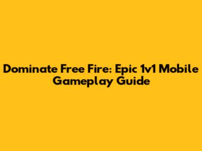 Dominate Free Fire: Epic 1v1 Mobile Gameplay Guide