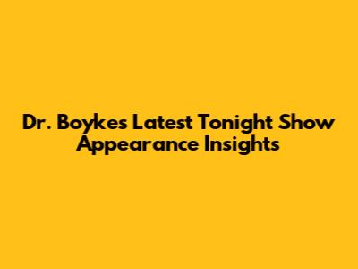 Dr. Boyke's Latest Tonight Show Appearance Insights