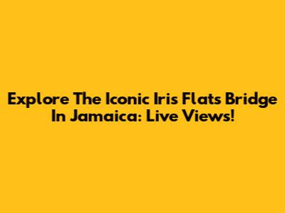 Explore The Iconic Iris Flats Bridge In Jamaica: Live Views!