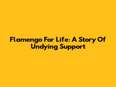 Flamengo For Life: A Story Of Undying Support