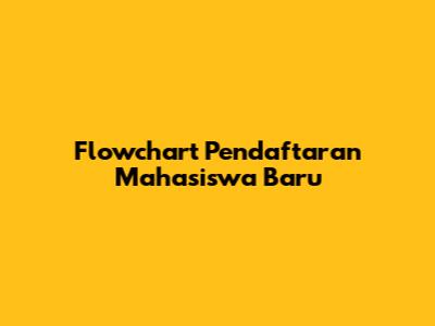 Flowchart Pendaftaran Mahasiswa Baru