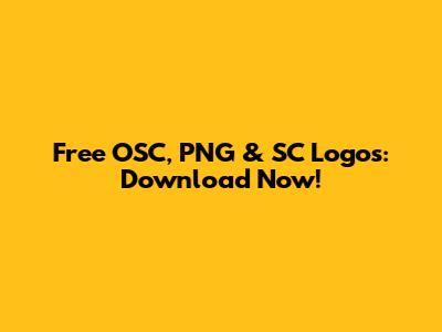 Free OSC, PNG & SC Logos: Download Now!