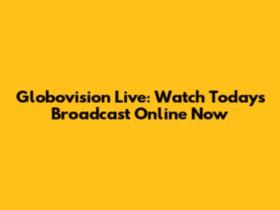 Globovision Live: Watch Today's Broadcast Online Now