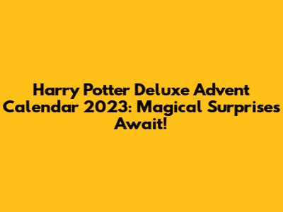 Harry Potter Deluxe Advent Calendar 2023: Magical Surprises Await!