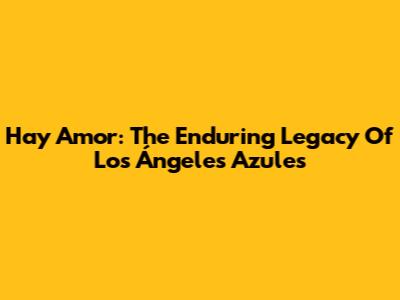 Hay Amor: The Enduring Legacy Of Los Ángeles Azules