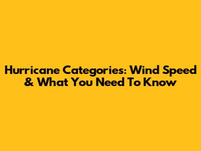 Hurricane Categories: Wind Speed & What You Need To Know