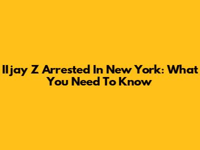 IIjay Z Arrested In New York: What You Need To Know