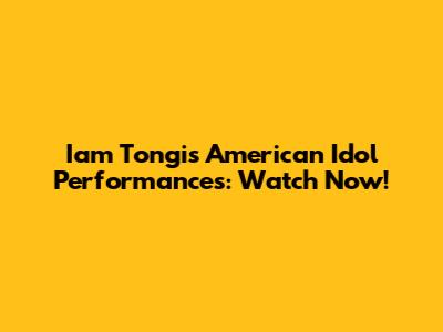 Iam Tongi's American Idol Performances: Watch Now!