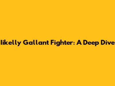 Iikelly Gallant Fighter: A Deep Dive