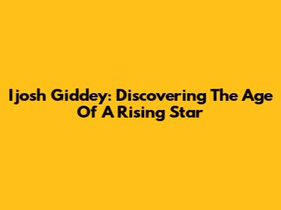 Ijosh Giddey: Discovering The Age Of A Rising Star