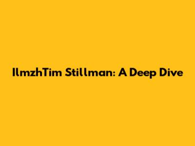 IlmzhTim Stillman: A Deep Dive