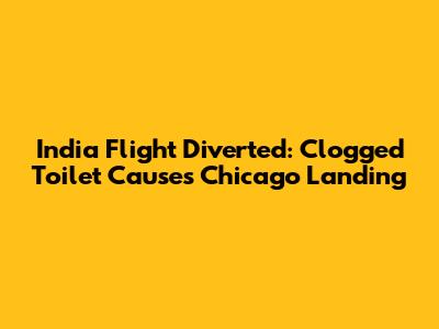 India Flight Diverted: Clogged Toilet Causes Chicago Landing