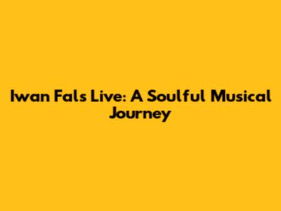 Iwan Fals Live: A Soulful Musical Journey