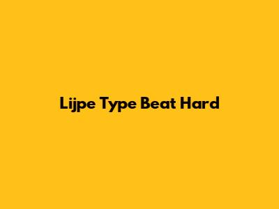Lijpe Type Beat Hard
