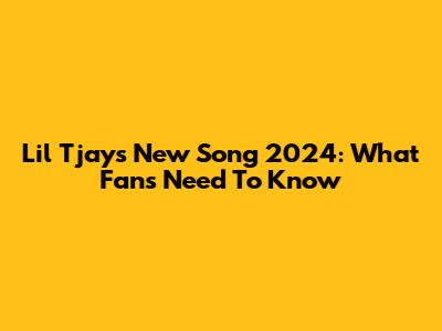 Lil Tjay's New Song 2024: What Fans Need To Know