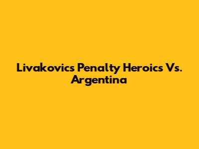Livakovic's Penalty Heroics Vs. Argentina