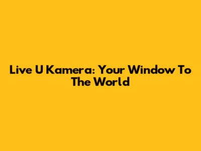 Live U Kamera: Your Window To The World