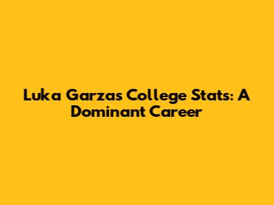 Luka Garza's College Stats: A Dominant Career