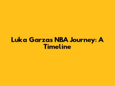 Luka Garza's NBA Journey: A Timeline