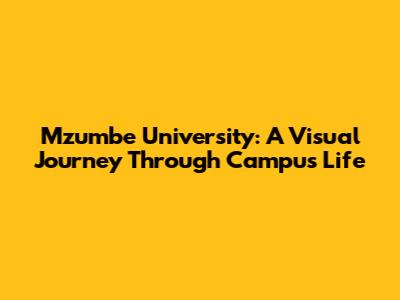 Mzumbe University: A Visual Journey Through Campus Life