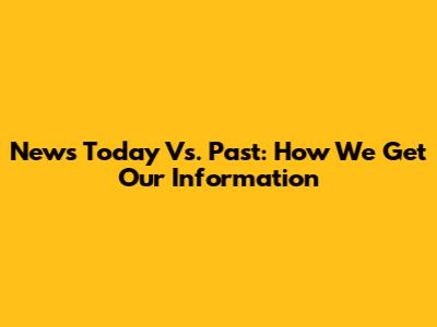 News Today Vs. Past: How We Get Our Information