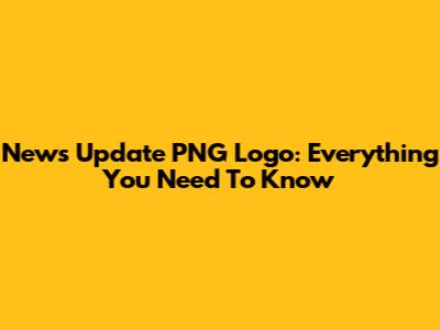 News Update PNG Logo: Everything You Need To Know