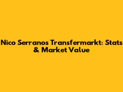 Nico Serrano's Transfermarkt: Stats & Market Value