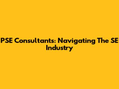 PSE Consultants: Navigating The SE Industry
