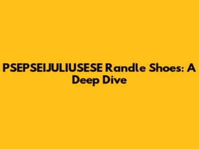 PSEPSEIJULIUSESE Randle Shoes: A Deep Dive