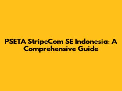 PSETA StripeCom SE Indonesia: A Comprehensive Guide