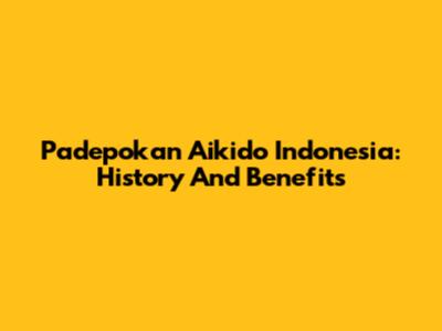 Padepokan Aikido Indonesia: History And Benefits