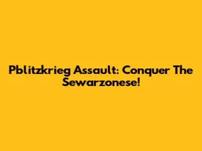 Pblitzkrieg Assault: Conquer The Sewarzonese!