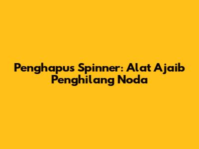Penghapus Spinner: Alat Ajaib Penghilang Noda
