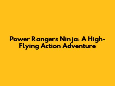 Power Rangers Ninja: A High-Flying Action Adventure