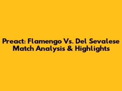 Preact: Flamengo Vs. Del Sevalese Match Analysis & Highlights