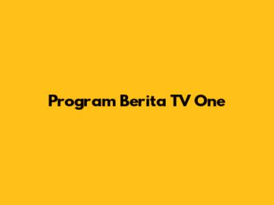 Program Berita TV One