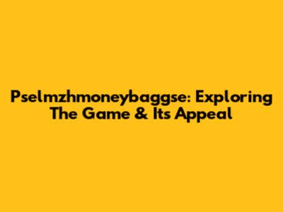 Pselmzhmoneybaggse: Exploring The Game & Its Appeal