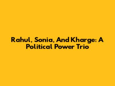 Rahul, Sonia, And Kharge: A Political Power Trio