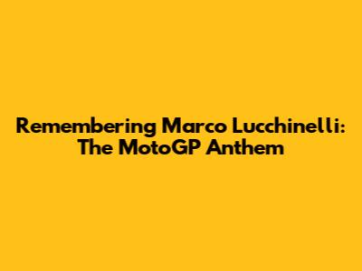 Remembering Marco Lucchinelli: The MotoGP Anthem