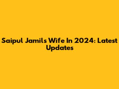 Saipul Jamil's Wife In 2024: Latest Updates