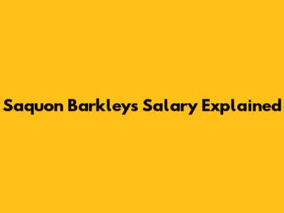 Saquon Barkley's Salary Explained