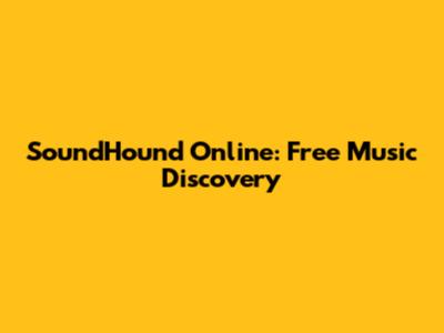 SoundHound Online: Free Music Discovery
