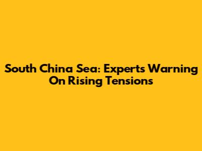South China Sea: Expert's Warning On Rising Tensions